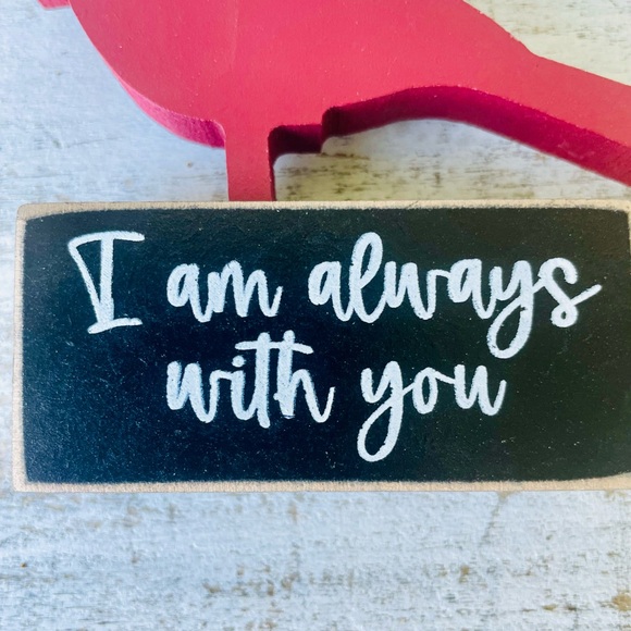 *Wooden Cardinal on “I Am Always With You” Base - Picture 9 of 13